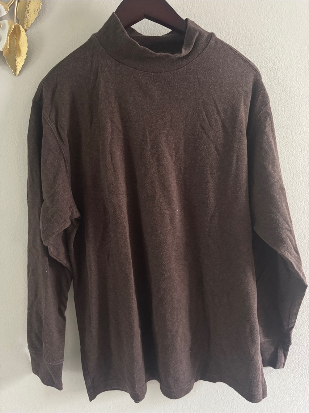 Daniel Cremieux Men's Brown Mock Turtleneck Sweater